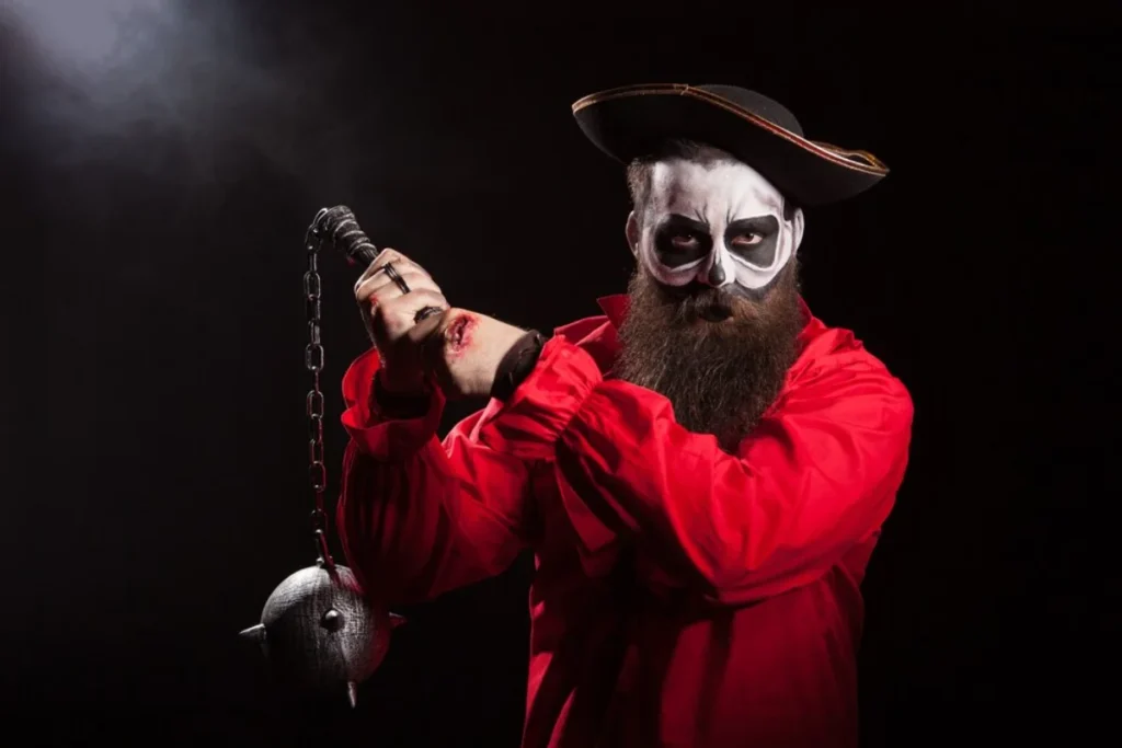 Pirate with chained weapon