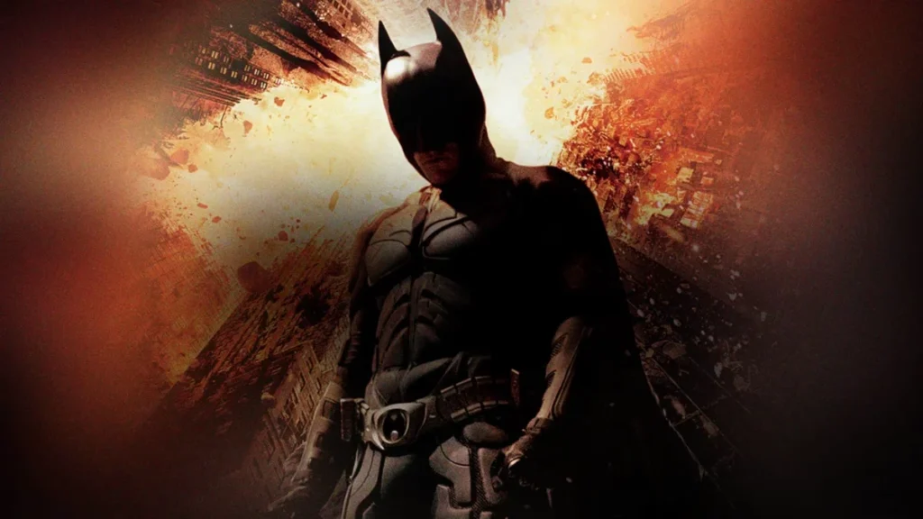 Dark figure in superhero costume